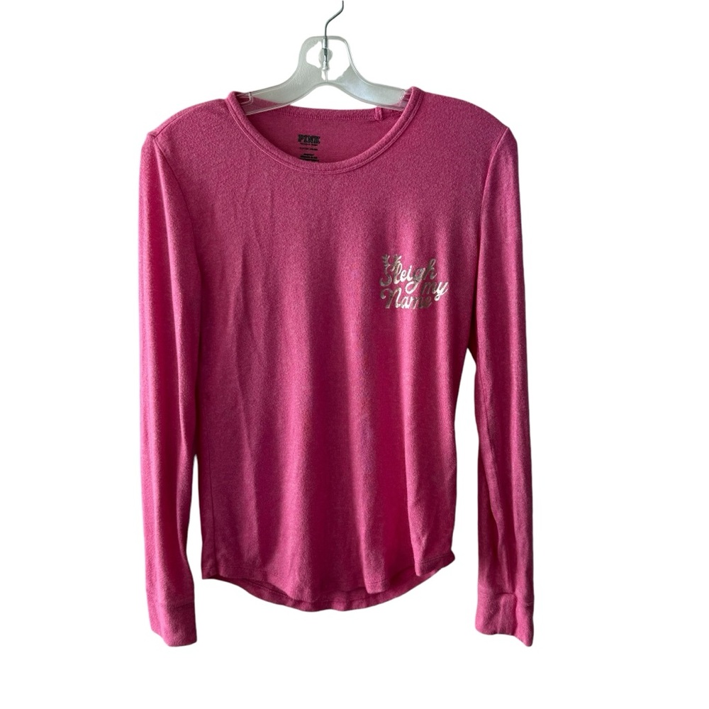 PINK Victoria's Secret Pajama Top Hot Pink Women’s Size Small Shirt